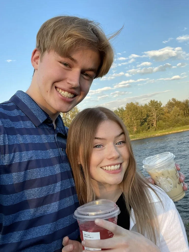 Matthew and Kelsey on their first date with coffee